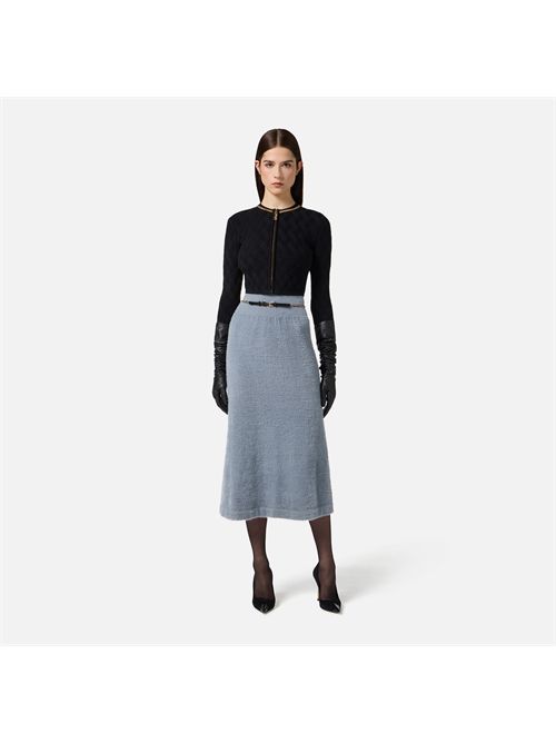 Cardigan in maglia a rombi con dettaglio gioiello ELISABETTA FRANCHI | MK29B56E2/110